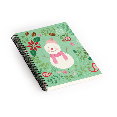 Pimlada Phuapradit Mint Snowman Spiral Notebook