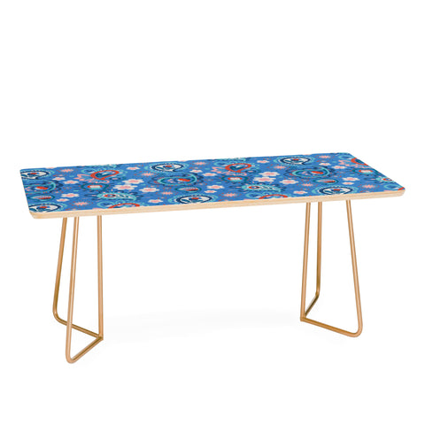 Pimlada Phuapradit Paisley floral blue Coffee Table