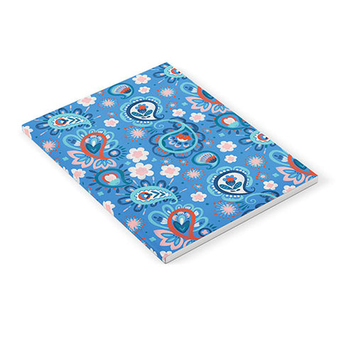 Pimlada Phuapradit Paisley floral blue Notebook