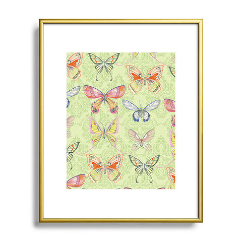 Pimlada Phuapradit Pastel Butterflies Metal Framed Art Print