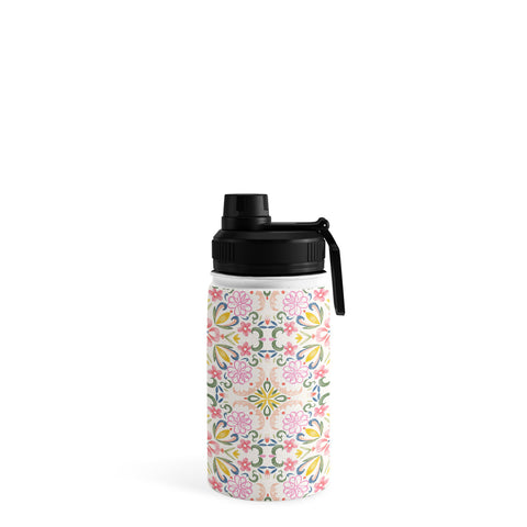 Pimlada Phuapradit Pastel Floral tile Water Bottle