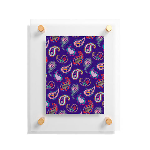 Pimlada Phuapradit Purple Paisleys Floating Acrylic Print
