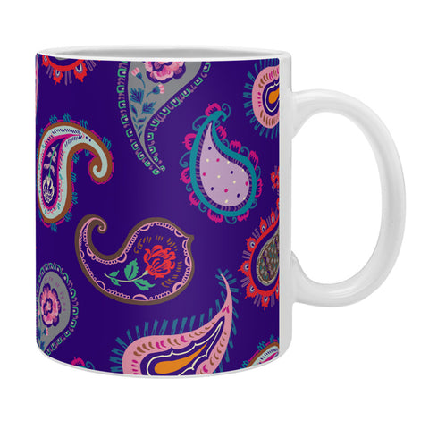 Pimlada Phuapradit Purple Paisleys Coffee Mug