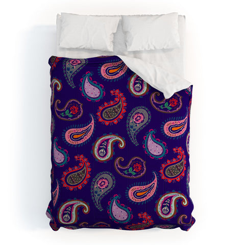 Pimlada Phuapradit Purple Paisleys Comforter