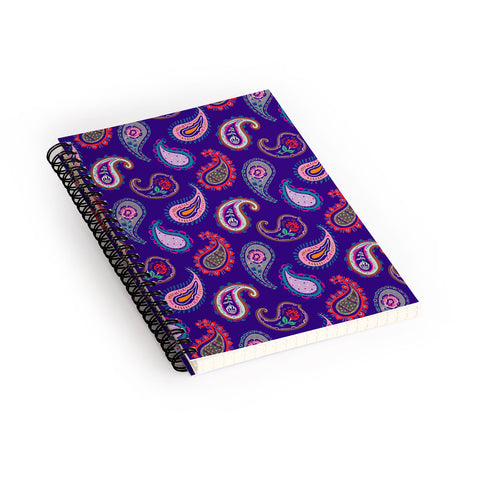 Pimlada Phuapradit Purple Paisleys Spiral Notebook