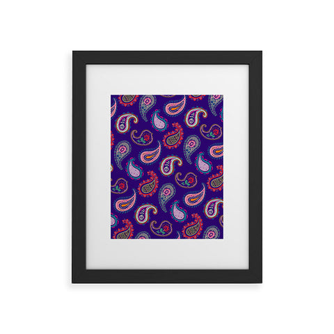 Pimlada Phuapradit Purple Paisleys Framed Art Print