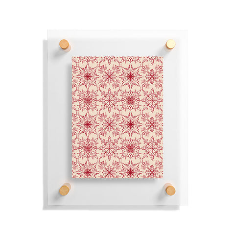 Pimlada Phuapradit Snowflake pattern red Floating Acrylic Print