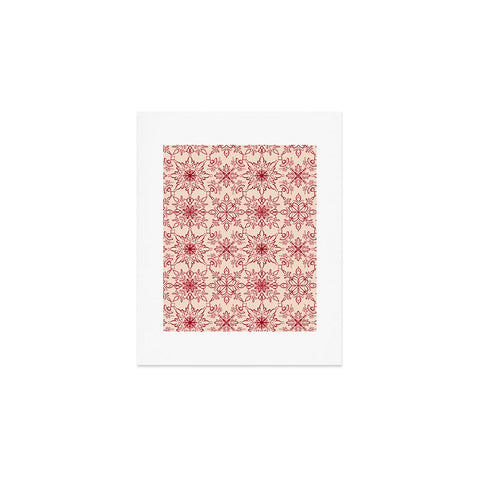 Pimlada Phuapradit Snowflake pattern red Art Print