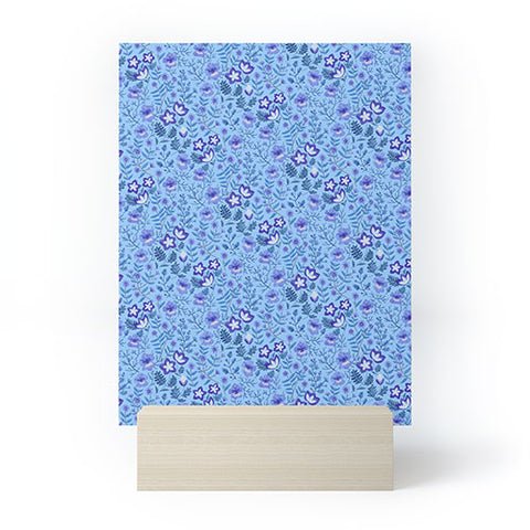 Pimlada Phuapradit Summer Floral Blue 4 Mini Art Print