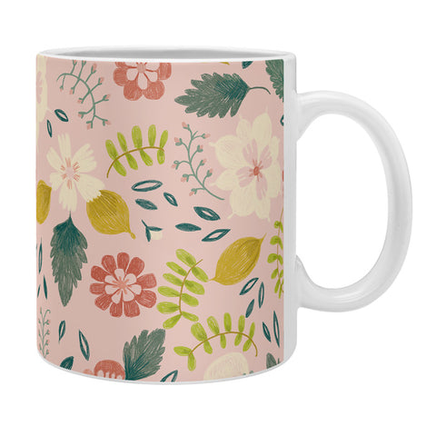 Pimlada Phuapradit Summer floral pink Coffee Mug