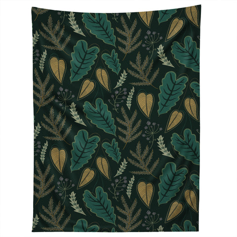 Pimlada Phuapradit Tropical leaf green Tapestry
