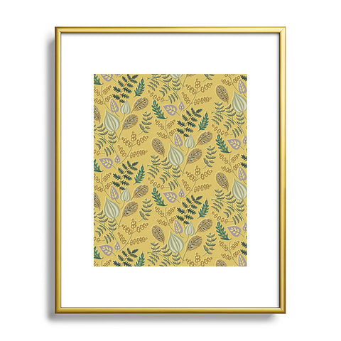 Pimlada Phuapradit Tropical Leaf Yellow Metal Framed Art Print