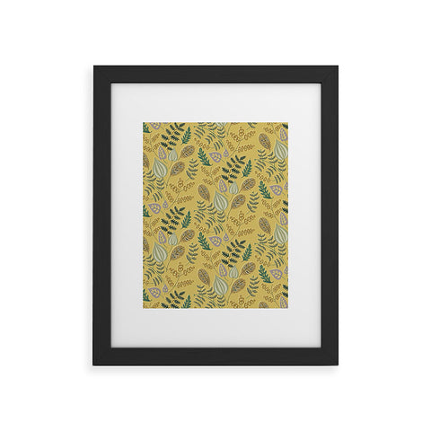 Pimlada Phuapradit Tropical Leaf Yellow Framed Art Print