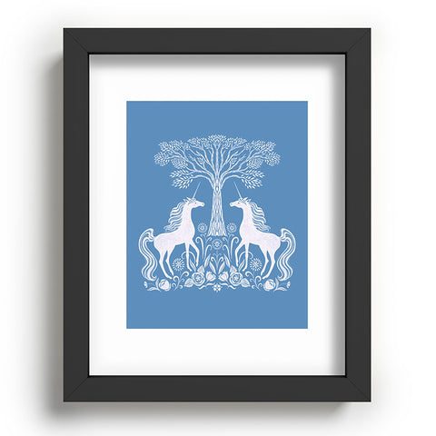 Pimlada Phuapradit Unicorn Forest Blue Recessed Framing Rectangle