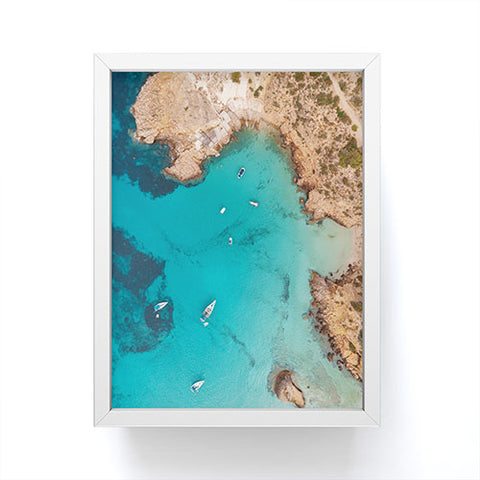 Pita Studios Aerial Ibiza Coast Framed Mini Art Print