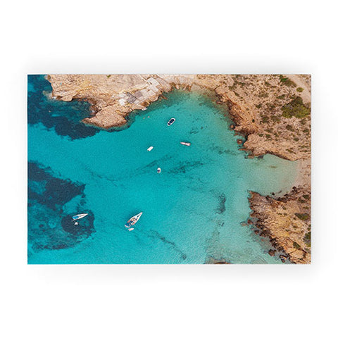 Pita Studios Aerial Ibiza Coast Welcome Mat