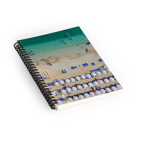 Pita Studios Blue and white umbrellas Spiral Notebook