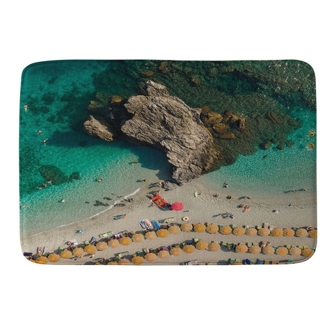 Pita Studios Coastline of Monterosso beach Memory Foam Bath Mat