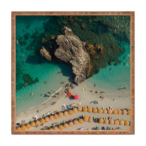 Pita Studios Coastline of Monterosso beach Square Tray