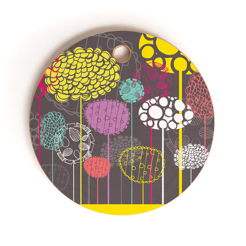 Rachael Taylor Abstract Ovals Cutting Board Round