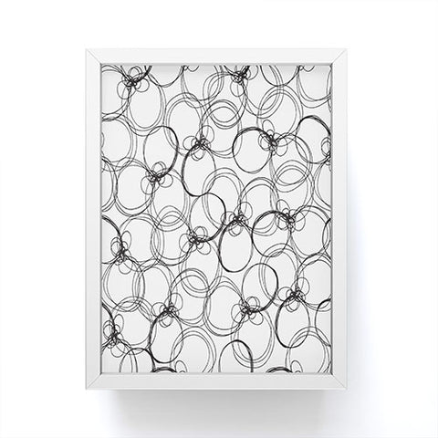 Rachael Taylor Circles White Black Framed Mini Art Print