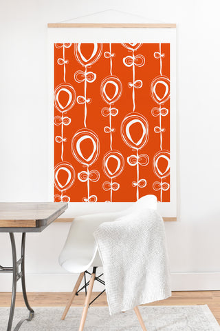 Rachael Taylor Contemporary Orange Art Print And Hanger