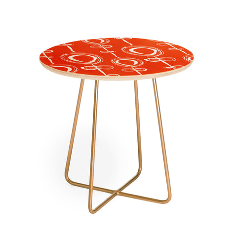 Rachael Taylor Contemporary Orange Round Side Table