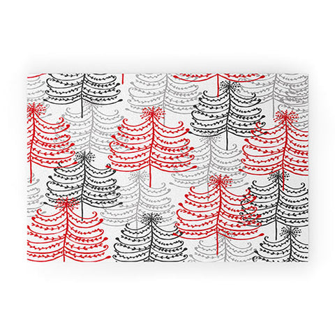 Rachael Taylor Doodle Trees Welcome Mat