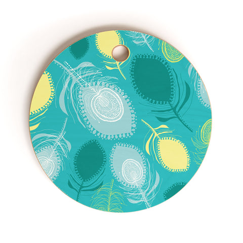 Rachael Taylor Electric Feather Shapes Cutting Board Round