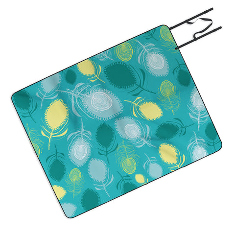 Rachael Taylor Electric Feather Shapes Picnic Blanket