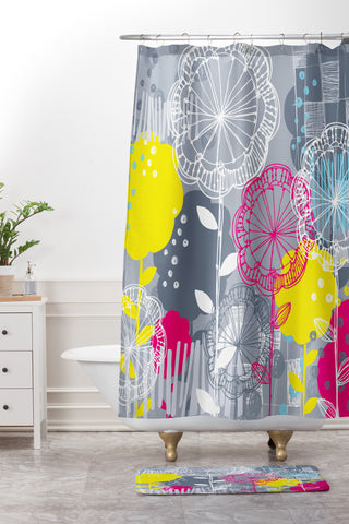 Rachael Taylor Electric Stems Shower Curtain And Mat