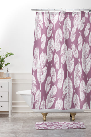 Rachael Taylor Feather Fun Shower Curtain And Mat