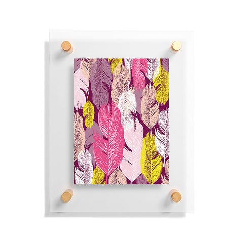 Rachael Taylor Funky Feathers Floating Acrylic Print
