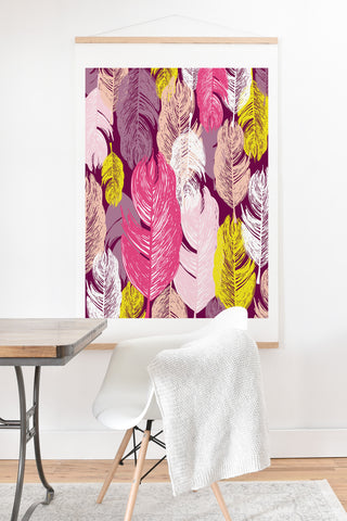 Rachael Taylor Funky Feathers Art Print And Hanger