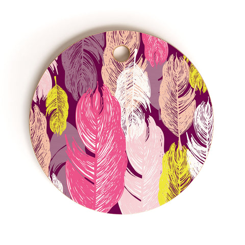 Rachael Taylor Funky Feathers Cutting Board Round