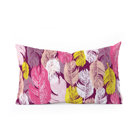 Rachael Taylor Funky Feathers Oblong Throw Pillow