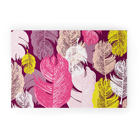 Rachael Taylor Funky Feathers Welcome Mat