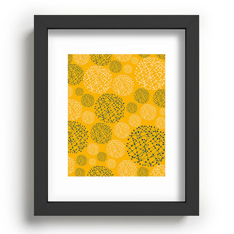 Rachael Taylor Lattice Trail Mustard and Storm Recessed Framing Rectangle