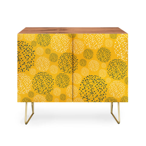 Rachael Taylor Lattice Trail Mustard and Storm Credenza