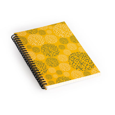 Rachael Taylor Lattice Trail Mustard and Storm Spiral Notebook