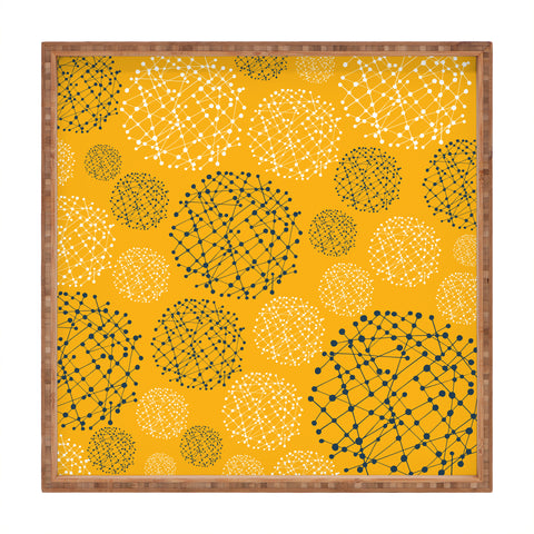 Rachael Taylor Lattice Trail Mustard and Storm Square Tray