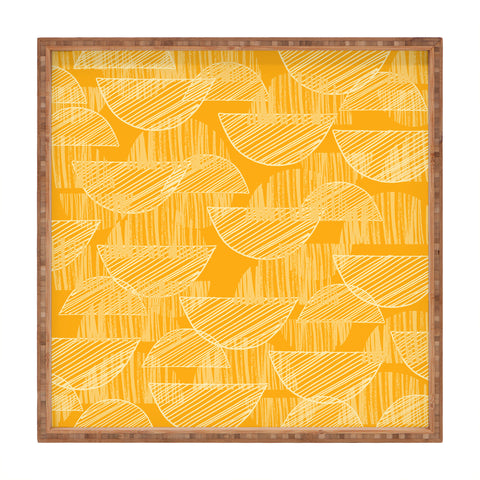 Rachael Taylor Mustard Arc Showers Square Tray