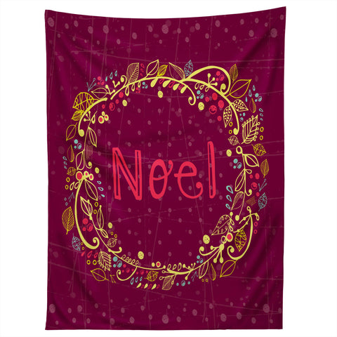 Rachael Taylor Noel Wreath Purple Tapestry