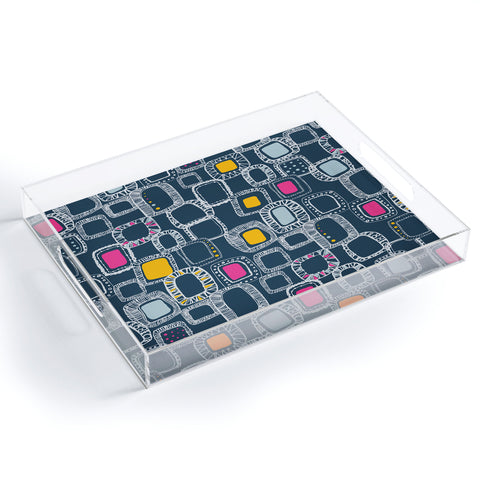 Rachael Taylor Shapes And Squares 1 Acrylic Tray