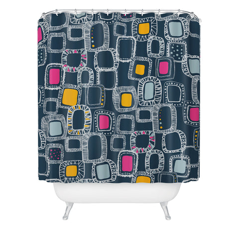 Rachael Taylor Shapes And Squares 1 Shower Curtain