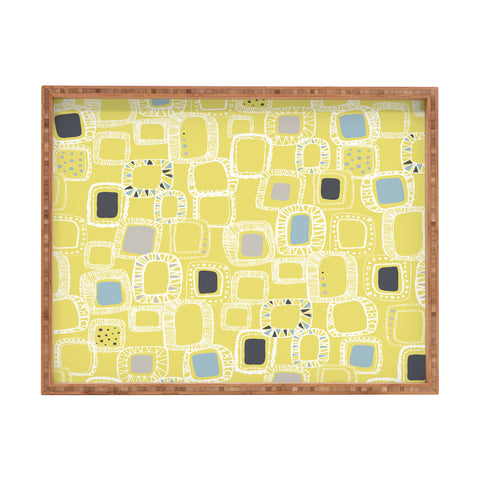 Rachael Taylor Shapes And Squares Green Rectangular Tray