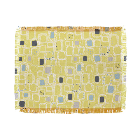 Rachael Taylor Shapes And Squares Green Throw Blanket