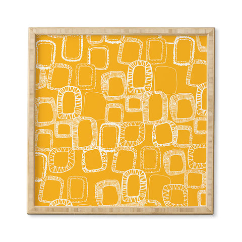 Rachael Taylor Shapes and Squares Mustard Framed Wall Art