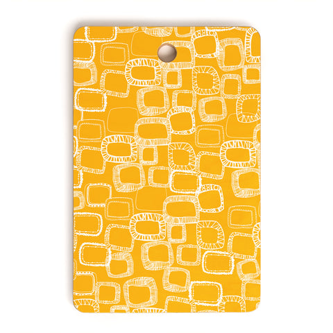 Rachael Taylor Shapes and Squares Mustard Cutting Board Rectangle