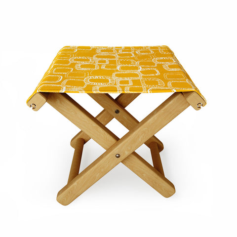 Rachael Taylor Shapes and Squares Mustard Folding Stool